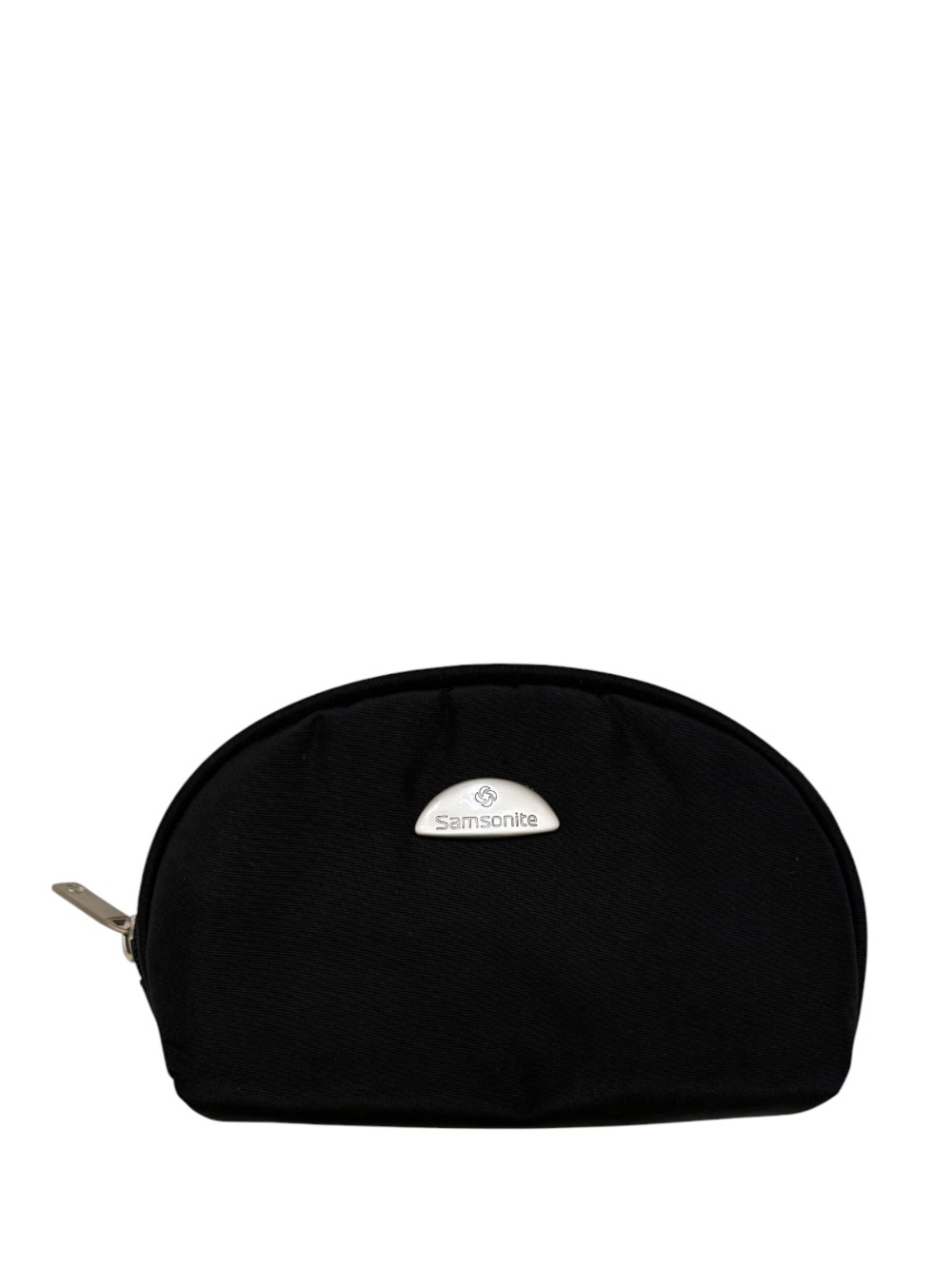 SAMSONITE - SET OF FOUR ALL BLACK NYLON TOP ZIP TRAVEL POUCH BAGS